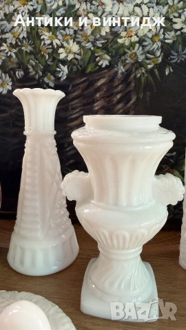 Млечно стъкло milk glass, снимка 2 - Други ценни предмети - 55085169