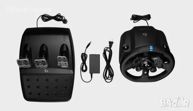 Волан - Logitech G923 Trueforce Sim Racing Wheel + Logitech® G Driving Force™ Shifter, снимка 6 - Друга електроника - 55677776