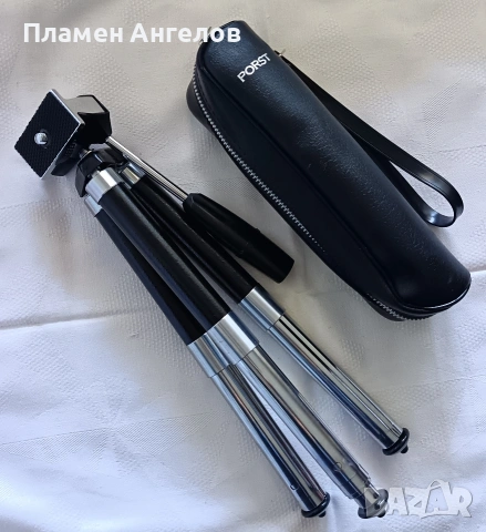Ретро немски телескопичен статив Post-метален, компактен. , снимка 4 - Чанти, стативи, аксесоари - 54636863