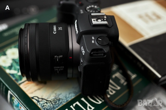 Обектив Canon RF 35mm f/1.8 IS Macro STM – Като НОВ (10/10) | Пълен комплект, снимка 3 - Обективи и филтри - 53986193