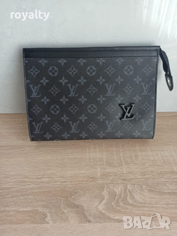 Louis Vuitton Нов Черен Мъжки Кожен Клъч Различни Цветове , снимка 7 - Портфейли, портмонета - 55034338