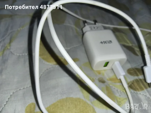 Зарядно с два порта usb - A и usb - C и кабел, снимка 5 - Оригинални зарядни - 55347495