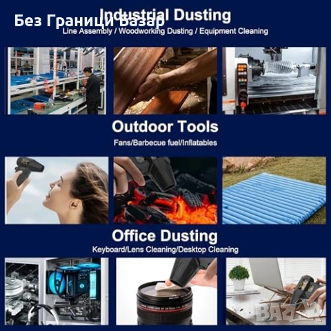 Нова Компресиран въздух духалка за клавиатура камера компютър автомобил електроника почистване, снимка 6 - Други стоки за дома - 54044761