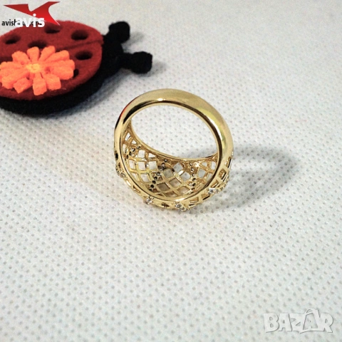  Пръстен с 14К златно покритие 224896, снимка 3 - Пръстени - 54343823