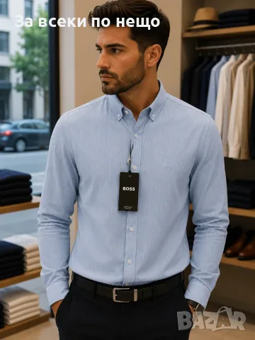 Hugo Boss Мъжка Риза С Дълъг Ръкав Хуго Бос - Различни Цветове Код A1659, снимка 2 - Ризи - 55373430