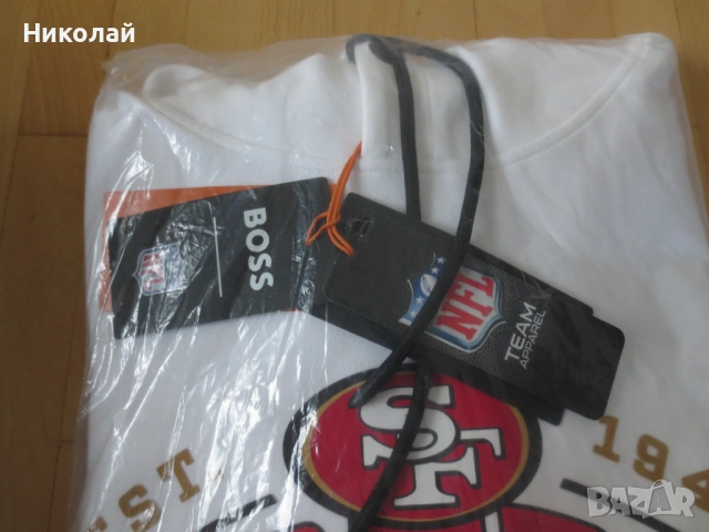 BOSS NFL San Francisco суитшарт, снимка 4 - Спортни дрехи, екипи - 54585247