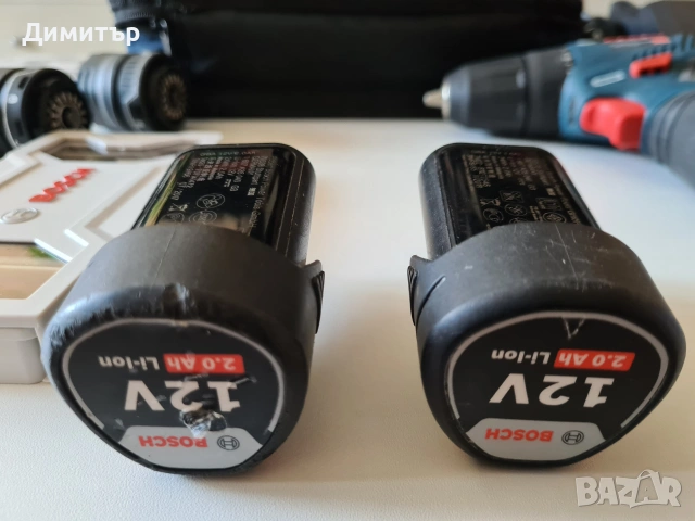 Комплект два винтоверта зарядно и батерии Bosch GSR 12V-15 FC и GSR 12V-30, снимка 9 - Винтоверти - 55088411