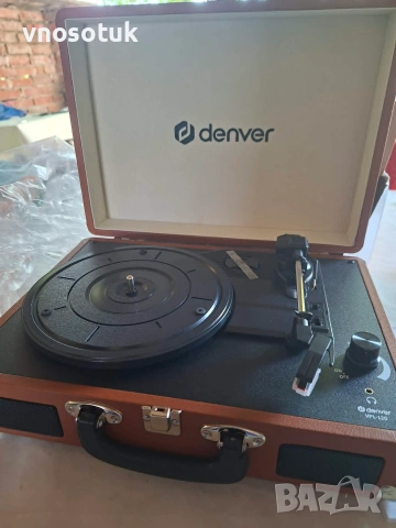 Грамофон Denver - VPL120, полуавтоматичен, кафяв, снимка 8 - Грамофони - 54995195