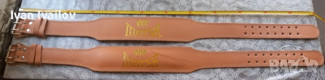 Професионален кожен колан за фитнес MATSA (XL) – Двойно шит – НОВ, снимка 4 - Фитнес уреди - 54132948