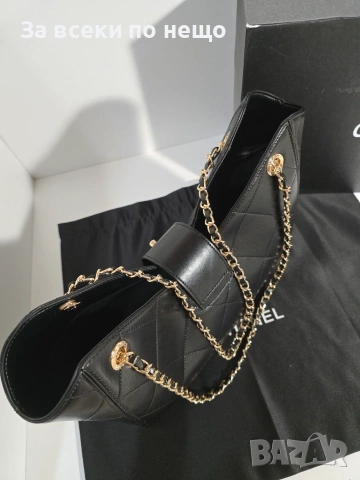 Chanel Hobo 25A Дамска Черна Чанта От Висококачествена Телешка Кожа Код Brand Luxury Fashion33, снимка 7 - Чанти - 54961129