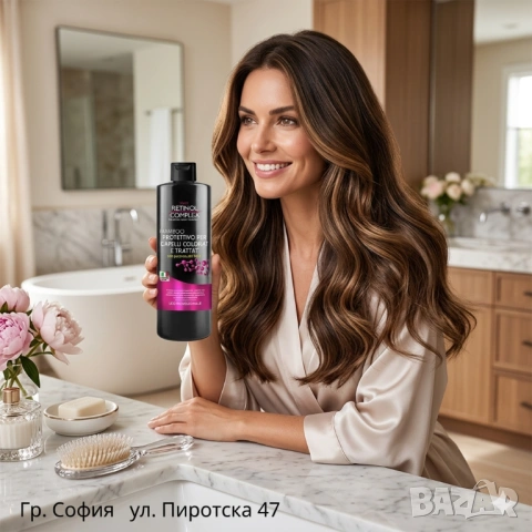 Retinol Complex професионален Италиански шампоан  за боядисана и третирана коса 800 мл. 
