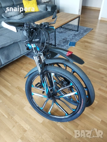 Велосипед Crosslander Compact Elegance 26″ Лeти Капли, Сгъваем Черно/Синьо, снимка 3 - Велосипеди - 55269097