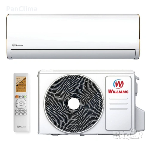 Инверторен стенен климатик Williams SENSE WSXT-12HRFN8/WSOU-12HFN8, 12 000 Вtu, A+++/А+++, Wi-Fi