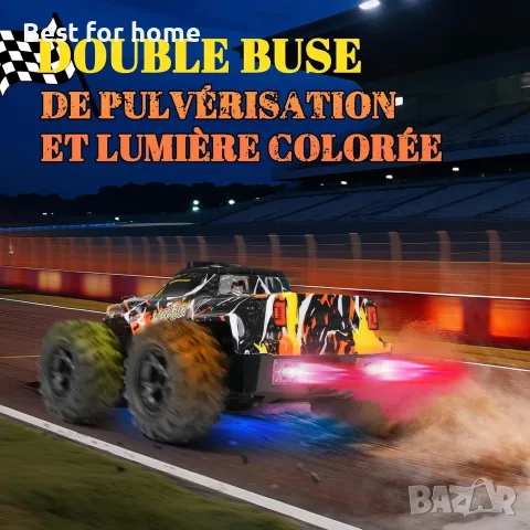 Кола с дистанционно управление - 1:18 Високоскоростна LED светлина 25 км/ч RC кола , снимка 4 - Коли, камиони, мотори, писти - 55474775