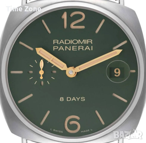 Panerai Radiomir 8 Days 45mm Steel Green Dial Automatic, снимка 5 - Мъжки - 54779982