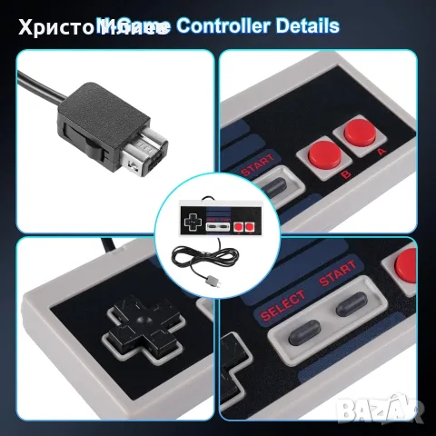 Комплект Nintendo NES Контролер Жичен 2броя, снимка 5 - Аксесоари - 55666822
