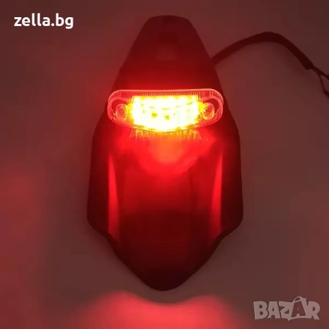 Заден калник за мотор с LED стоп 12V – Ендуро/Мотокрос опашка, ABS, черен, 33x11 см 10135, снимка 12 - Друга електроника - 54658782