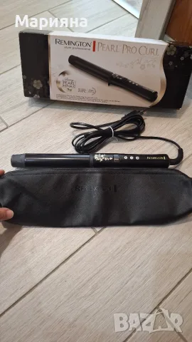ЧИСТО НОВА маша за коса Remington Pearl Wand CI9533 – Пълен комплект  , снимка 2 - Маши за коса - 55546577