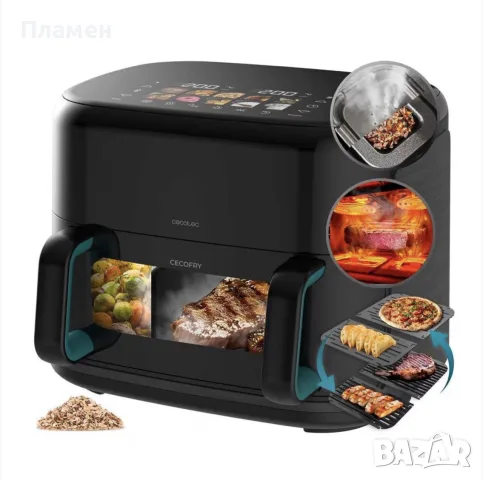 Фритюрник с горещ въздух CECOTEC Cecofry&Grill Smokin Prime 11000, снимка 5 - Фритюрници - 55663866