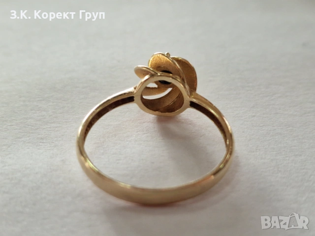 Дамски златен пръстен 14К 585 / 1,80 гр., снимка 4 - Пръстени - 54509698