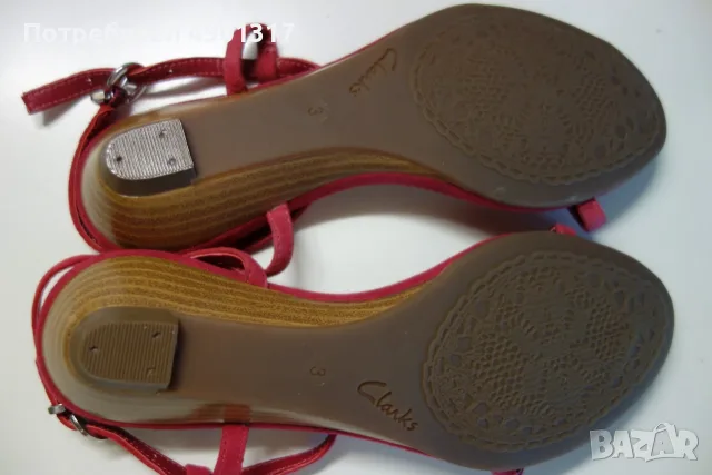 нови кожени сандали Clarks, 35.5ти номер, снимка 5 - Сандали - 55465012