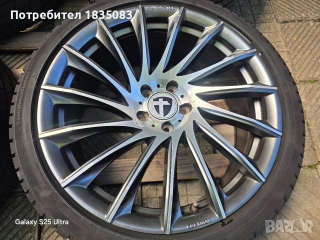 Лети джанти 20ки 5х112 Tomason + зимни гуми 255/35/20 Continental, снимка 6 - Гуми и джанти - 54504211