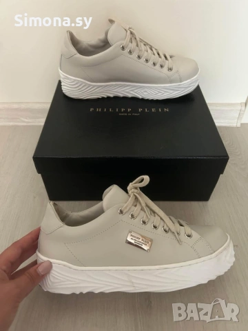 Бежови Кецове Philip Plein, снимка 3 - Маратонки - 54039010