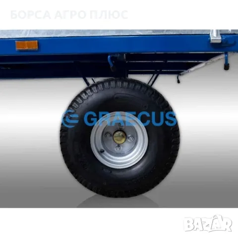 Ремарке едноосно с механично разтоварване GRAECUS MT1000-M, снимка 2 - Селскостопанска техника - 55595971