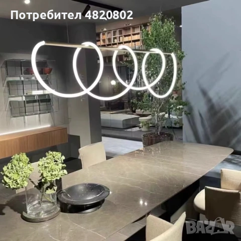 Plume – минималистична висяща лампа, снимка 4 - Лампи за таван - 54603399