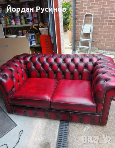Кожени оригинални дивани chesterfield честърфийлд двойка и тройка , снимка 2 - Дивани и мека мебел - 55684501