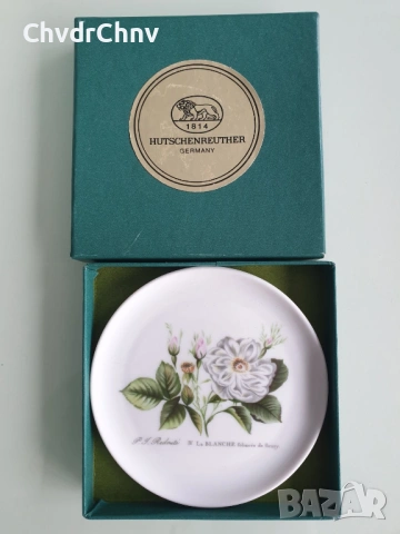 Hutschenreuther Redoute Rosier IV/Хюченройтер Бавария порцеланова чиния-цветя-кутия