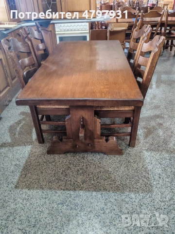 Трапезни комплекти от масивно дърво, снимка 6 - Маси - 54213175