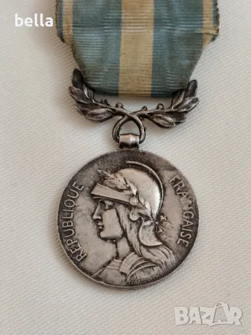 Френски колониален медал (Médaille Coloniale) с плакетка "ALGÉRIE"., снимка 2 - Антикварни и старинни предмети - 55435524