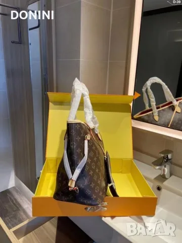 Дамска чанта Louis Vuitton Neverfull, кожа, снимка 2 - Чанти - 55464328