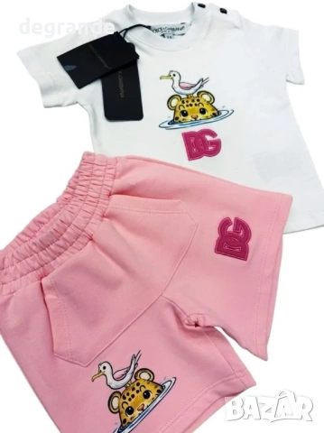 🧸Комплект за бебе D&G с къси панталони🍬, снимка 3 - Комплекти за бебе - 54814042