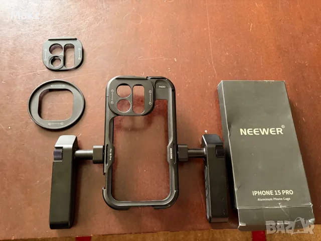 Кейдж NEEWER 15 Pro Cage [2nd Gen] за iPhone 15 pro, quick release, 67mm filter adapter, 17mm lens, снимка 11 - Калъфи, кейсове - 55411651