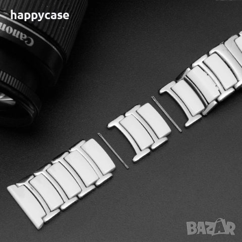 18 mm CERAMIC 2 Керамична верижка каишка за Huawei Watch / Garmin / Xiaomi, снимка 8 - Каишки за часовници - 54489906