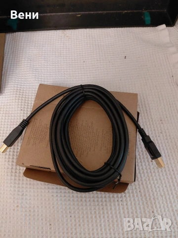 Кабел Amazon Basics USB A към B мъжки USB 2.0, позлатен, 4,8 м за принтер, снимка 11 - Принтери, копири, скенери - 54670781