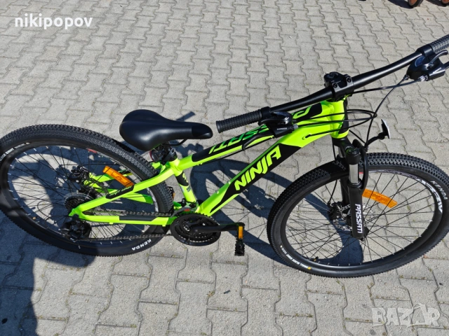 BG Алуминиев велосипед 26" NINJA жълт, снимка 3 - Велосипеди - 54334953