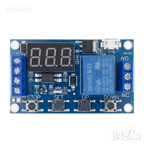 Програмируем релеен таймерен модул с дисплей 6-30V | 0.1s–999min | 4 режима P1-P4 Arduino DIY 10454, снимка 13 - Друга електроника - 54703362