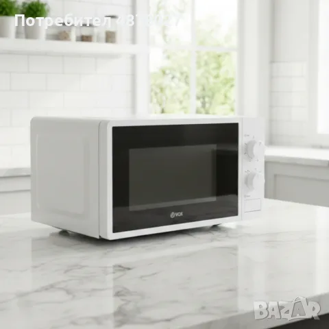 Микровълнова фурна VOX M-30, 700W, 20л с механичен таймер, снимка 7 - Микровълнови - 55516386