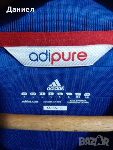 Тениска с яка Adidas , снимка 4 - Тениски - 54529460