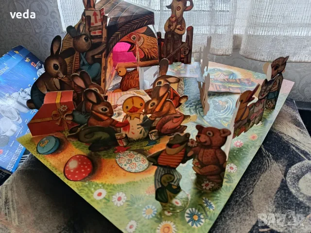 Ricky The Rabbit by Vojtech Kubasta 1960's pop-up book, снимка 3 - Други ценни предмети - 55407078