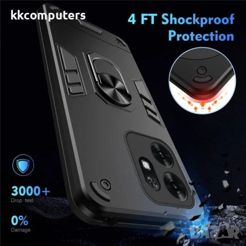 Калъф за Honor X6d 5G с Пръстен - PC+TPU, 0.5mm защита, Магнитен, 4 цвята, снимка 5 - Калъфи, кейсове - 54518839