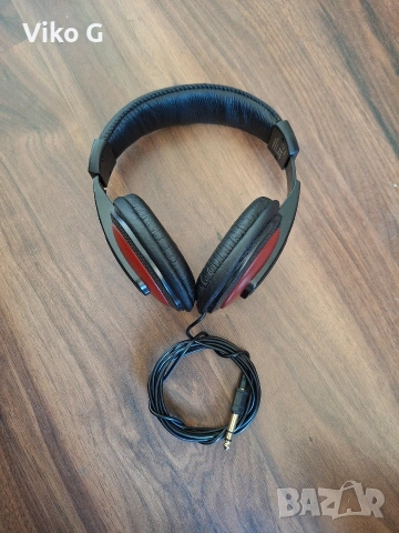 Слушалки с кабел Hama HK-5618, Черен/Червен