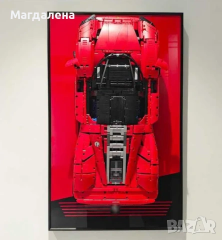 icuanuty Display Wall Board for Lego 42143 Technic Ferrari Daytona SP3