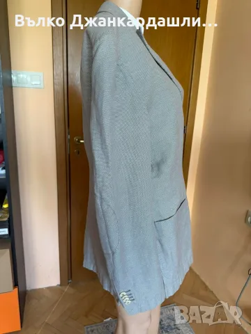 Мъжко сако Massimo Dutti, размер 50, лен и памук, снимка 5 - Сака - 55344115