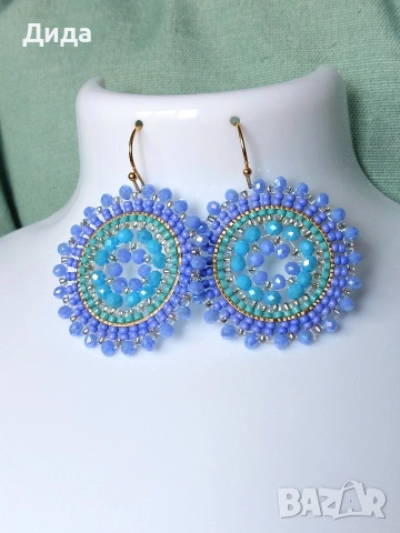 Нови обеци с кукички в три цвята, снимка 9 - Обеци - 53959474