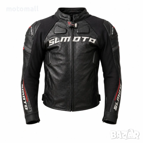 Кожено мото яке SL MOTO висок клас нов модел с гърбица
