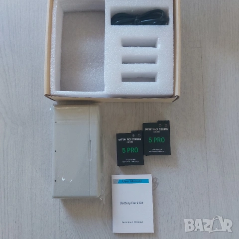 Комплект 2 x Батерии 2100mAh + Смарт Зарядно за DJI Osmo Action 5 Pro / 4 / 3 – НОВИ